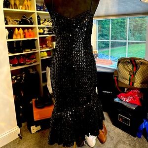 Size 7/8 black sequin dress